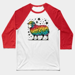 Rainbow sheep Baseball T-Shirt